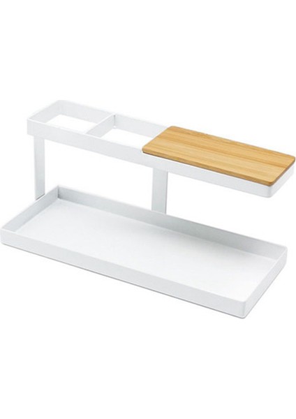 Santkuee Depolama Rafı Demir Ahşap Raf Saatler Metal Masa Düzenleyici Odası Dekor Için Standı Takı Standı Masası Tutucu B (Yurt Dışından)