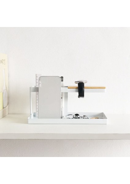 Santkuee Depolama Rafı Demir Ahşap Raf Saatler Metal Masa Düzenleyici Odası Dekor Için Standı Takı Standı Masası Tutucu B (Yurt Dışından) fırsatları