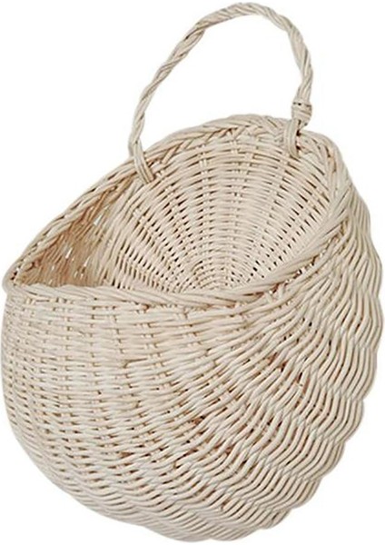 Santkuee Dokuma Asılı Dokuma Rattan Sepetleri Yetiştiricilerinin Bahçe Duvarı Dekorasyonu Duvara Monte Sepet Hasır Depolama Rafı (Yurt Dışından)