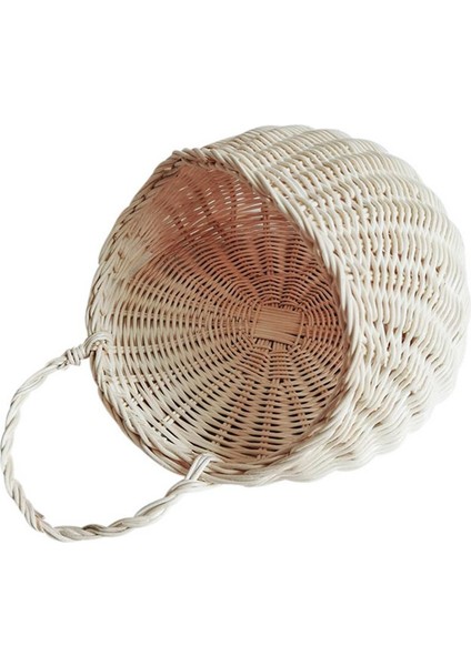 Santkuee Dokuma Asılı Dokuma Rattan Sepetleri Yetiştiricilerinin Bahçe Duvarı Dekorasyonu Duvara Monte Sepet Hasır Depolama Rafı (Yurt Dışından) indirimleri