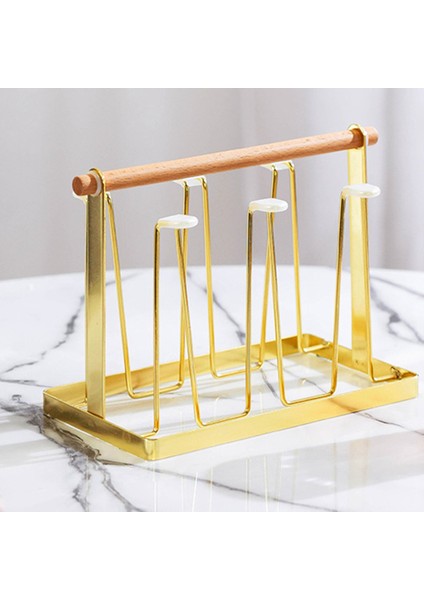 Santkuee Mutfak Eşyaları Ferforje Bardak Tutucu Ev Drenaj Fincan Rafı Gül Altın (Yurt Dışından) fırsatları