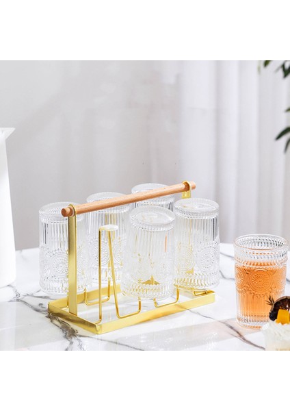 Santkuee Mutfak Eşyaları Ferforje Bardak Tutucu Ev Drenaj Fincan Rafı Gül Altın (Yurt Dışından) indirimleri