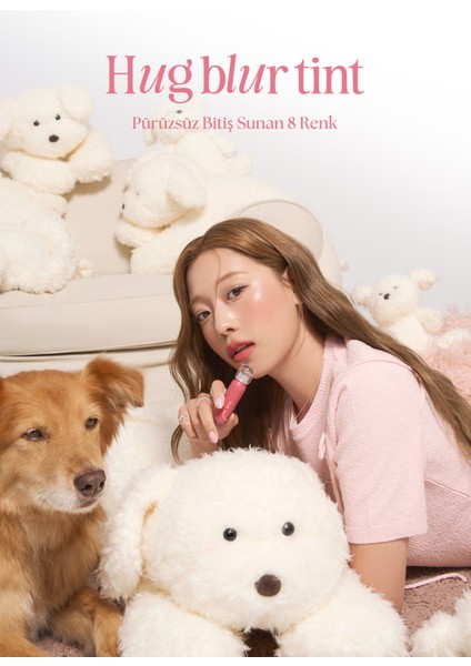 Hafif ve Köpüksü Dokusuyla Pürüzsüz Görünüm Sunan Tint CLIO Hug Blur Tint (001 My Little Berry)