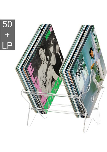 Santkuee Şeffaf Vinil Kayıt Depolama Tutucu - Albümler Için Kayıt Ekran Standı 12 Inç Akrilik Masaüstü Vinil Raf Tutar (Yurt Dışından) fiyatları