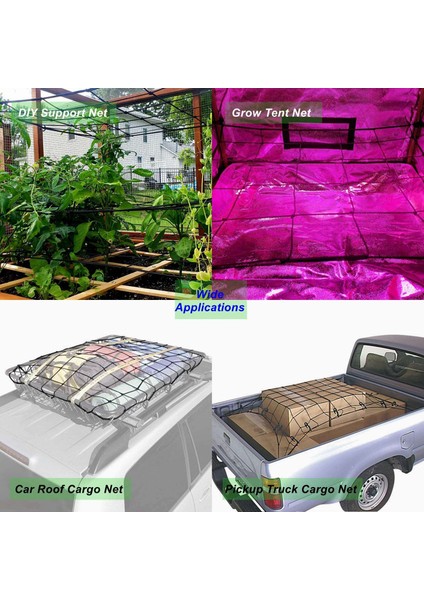 Santkuee Esnek Izgara Bitki Yetiştirme Çadırlarına Uygun Esnek Izgara Bagaj Ağı Sabit Net Kafes Ağı, Bitki Yetiştirme Çadırı B Için (Yurt Dışından) indirimleri