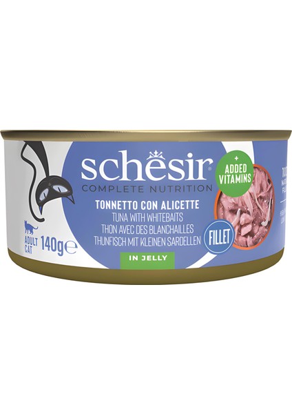 Ton Balıklı ve Ringa Balıklı Jöle Içerisinde Konserve Kedi Maması 140GR