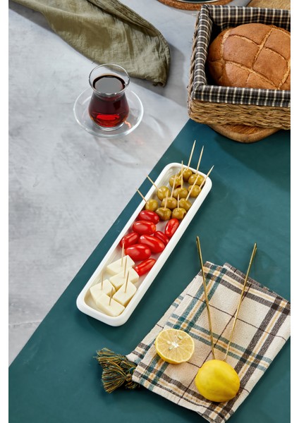 Porselen Uzun Sunum ve Meze Tabağı 28X7,5 cm – Şık Servis indirimleri