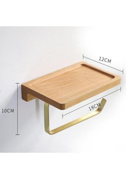 Santkuee Doku Rafı Ahşap Pirinç Kağıt Havlu Askısı Kağıt Tutucu Telefon Raf Mutfak Düzenleyici Banyo Aksesuarları (Yurt Dışından) fiyatları