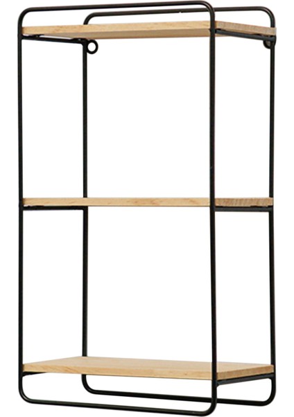 Santkuee Duvara Monte Raf Ahşap Asılı Depolama Rafları 3 Katmanlı Katı Metal Yüzer Raflar Oturma Odası Yatak Odası Ofis A Için (Yurt Dışından)