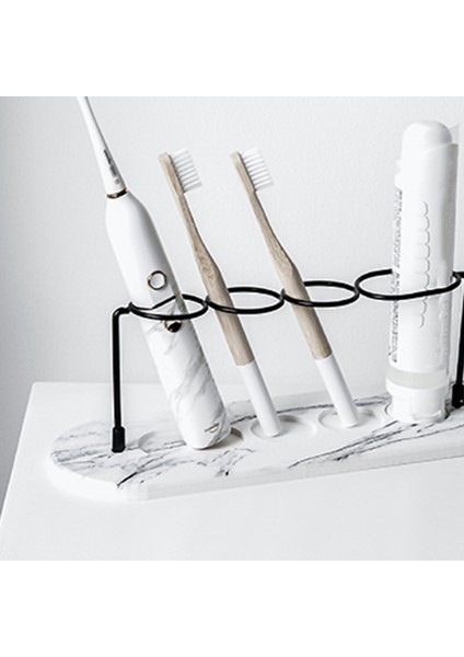 Santkuee Diş Fırçası Tutucu Çok Fonksiyonlu Taban Çerçeve Depolama Rafı Banyo Aksesuarları Diş Macunu Stand Rafı Bardak Tutucu A (Yurt Dışından) modelleri