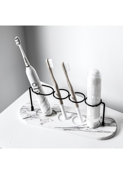 Santkuee Diş Fırçası Tutucu Çok Fonksiyonlu Taban Çerçeve Depolama Rafı Banyo Aksesuarları Diş Macunu Stand Rafı Bardak Tutucu A (Yurt Dışından) fırsatları