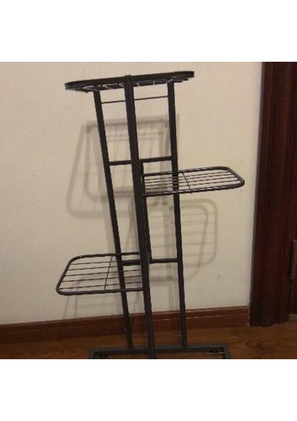 Santkuee Ayrılabilir Zemin Depolama Rafı Ferforje Asılı Sepet Ev Bahçe Saksı Depolama Rafı Balkon Braketi, Siyah (Yurt Dışından) fırsatları