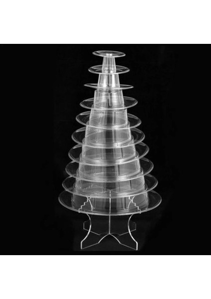 Santkuee Yuvarlak Macaron Kulesi Standı Kek Vitrin Rafı Düğün Doğum Günü Dekorasyon Için Tatlı Kulesi Düğün Parti Malzemeleri (Yurt Dışından) modelleri