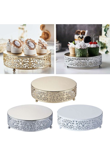 Santkuee Düğün Tatlı Cupcake Kek Standı Ekran Plaka Tepsisi Yuvarlak Düğün Pastası Parti Düğün Doğum Günü Için Standı (Altın) (Yurt Dışından) fırsatları