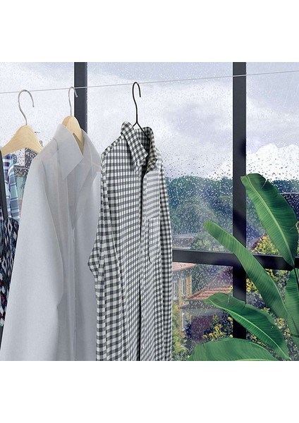 Santkuee Geri Çekilebilir Çamaşır Ipi Teleskopik Iç Mekan Dış Mekan Duvara Monte Elbise Kurutma Hattı Kurutma Halatı Askısı (4 Hatlı) (Yurt Dışından) indirimleri