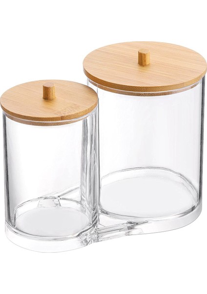 Santkuee Pamuklu Çubukla Ped Raf Dağıtıcı Banyo Kavanoz Şeffaf Depolama Rafı (Yurt Dışından)