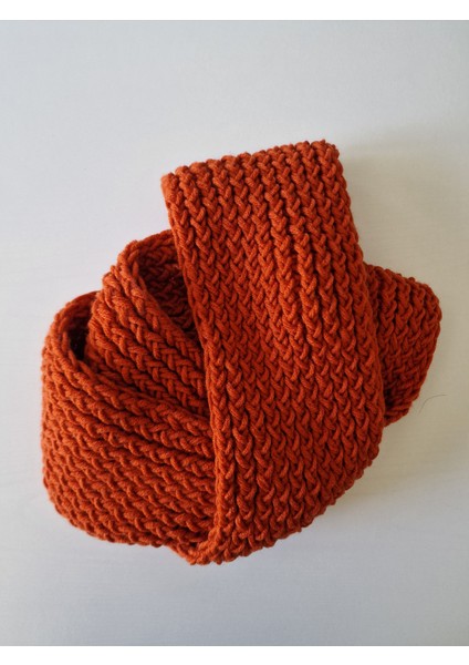 El Örgüsü Turuncu Rengi Yetişkin Atkısı modelleri
