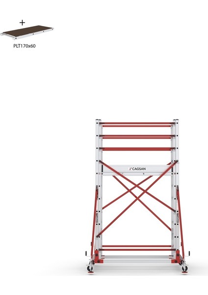 2X11 Basamaklı 6,4 M. Çalışma Yüksekliği Telesafe Xln Premium - Iki Parçalı Alüminyum Iskele S006_XLN_PR fırsatları