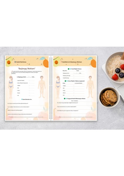 Diyet Ajandam 120 Günlük (86 Sayfa - A4 Ebat - Tam Renkli) fırsatları