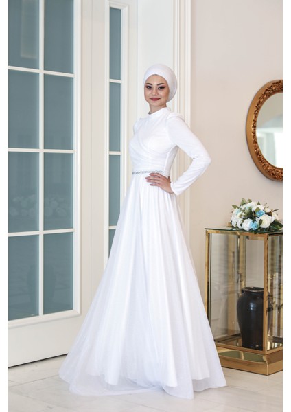 Simli Şifon Abiye Işıl