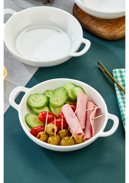 3’lü Porselen Oval Kulplu Meze ve Servis Kasesi Seti 19X15X4,5 cm – Şık Sunum Tabakları fırsatları