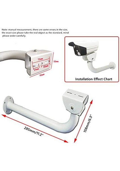 Santkuee J Tipi Evrensel Duvar Tavan Montaj Braketi, Cctv Güvenlik Kamerası Için Ayarlanabilir Evrensel Güvenlik Kamera Montaj Braketi (Yurt Dışından) fiyatları