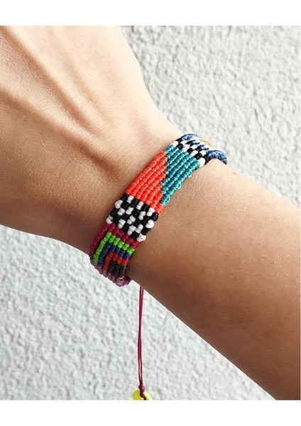 Geometrik Makrome Bileklik modelleri