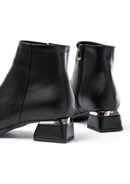 RM-500 Siyah Topuklu Fermuarlı Günlük Kadın Bot fırsatları