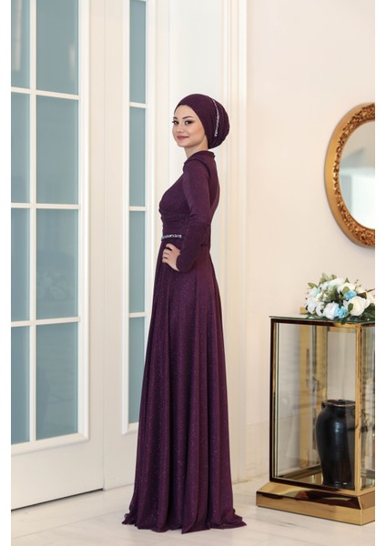 Simli Şifon Abiye Işıl modelleri