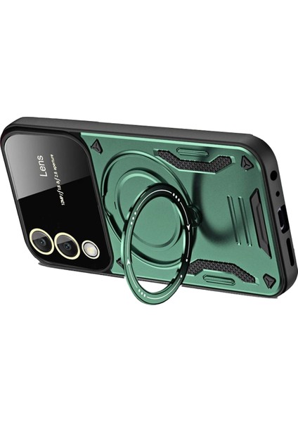 Samsung Galaxy S25 Edge Için Kılıf Kamera Lens Koruyuculu Magsafe Destekli 360 Dönen Halka Standlı Kapak fiyatları