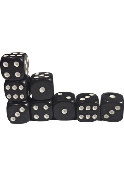 Siyah Okey Zarı Renkli Masa Oyunları Zarı - 2 Adet indirimleri