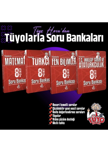 Tüyolarla T.c Inkılap Tarihi ve Atatürkçülük 8. Sınıf Soru Bankası modelleri