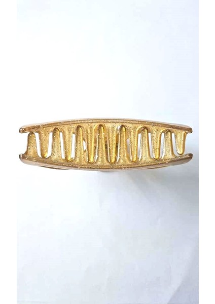 Simli Oval Model Hardal Renk 11 cm Kadın Mandal Saç Tokası - Şık ve Dayanıklı indirimleri