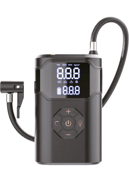Taşınabilir Kompresör ve Lastik Pompası Şarjlı Hava Pompası (Dijital Ekranlı) 4000 Mah 5 Mod