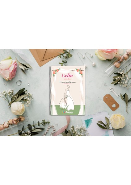 Gelin Ajandası–adım Adım Yuvama Planlayıcı (A4 Ebat) Çeyiz Defteri, Düğün Planlayıcı