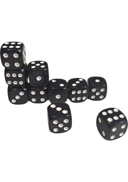 Siyah Okey Zarı Renkli Masa Oyunları Zarı - 4 Adet fırsatları
