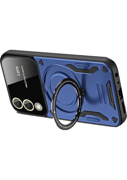 Samsung Galaxy S25 Edge Için Kılıf Kamera Lens Koruyuculu Magsafe Destekli 360 Dönen Halka Standlı Kapak fiyatları