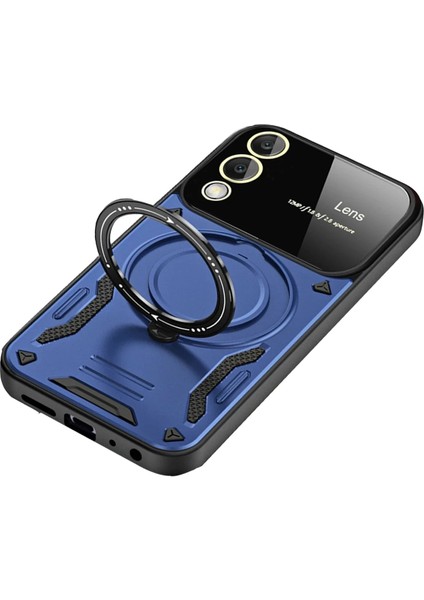 Samsung Galaxy S25 Edge Için Kılıf Kamera Lens Koruyuculu Magsafe Destekli 360 Dönen Halka Standlı Kapak modelleri