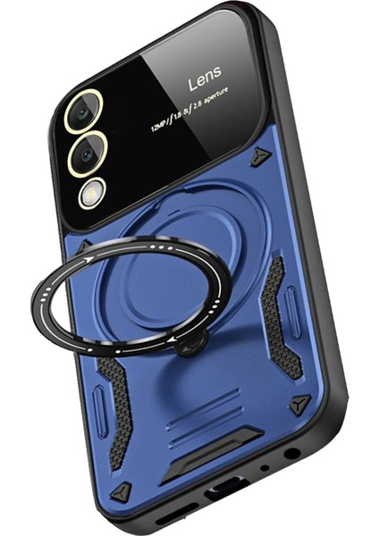 Samsung Galaxy S25 Edge Için Kılıf Kamera Lens Koruyuculu Magsafe Destekli 360 Dönen Halka Standlı Kapak fırsatları