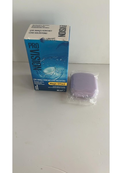 Renkli Lens Kabı Aynalı Set +Kontakt Lens Solüsyonu 60 ml