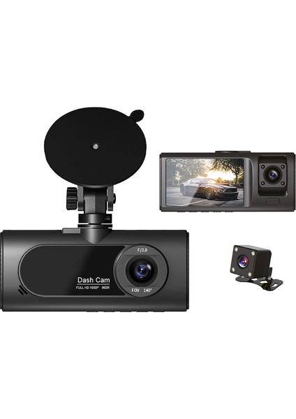 Dash Cam - Full Hd 1080P, Arka Kamera, G-Sensör, Araç Içi Kamera