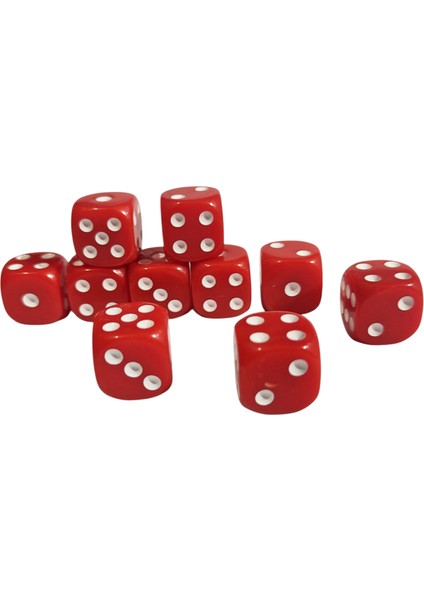 Kırmızı Okey Zarı Renkli Masa Oyunları Zarı - 2 Adet fiyatları