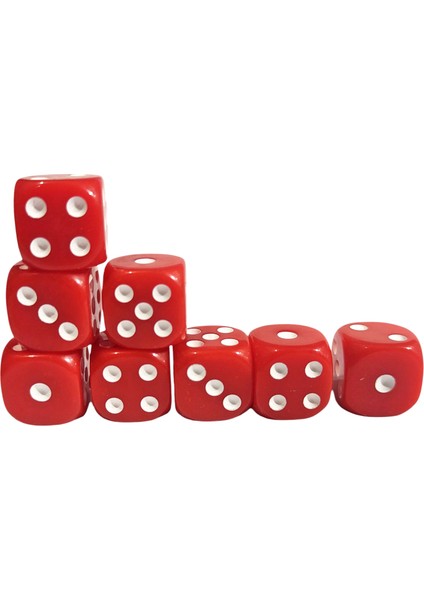 Kırmızı Okey Zarı Renkli Masa Oyunları Zarı - 2 Adet fırsatları