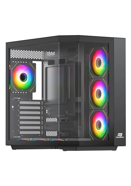 <![cdata[powerboost 750W 80 Bronze Seaview PBA4375B Gaming Mid-Tower Pc Kasası Siyah]]>