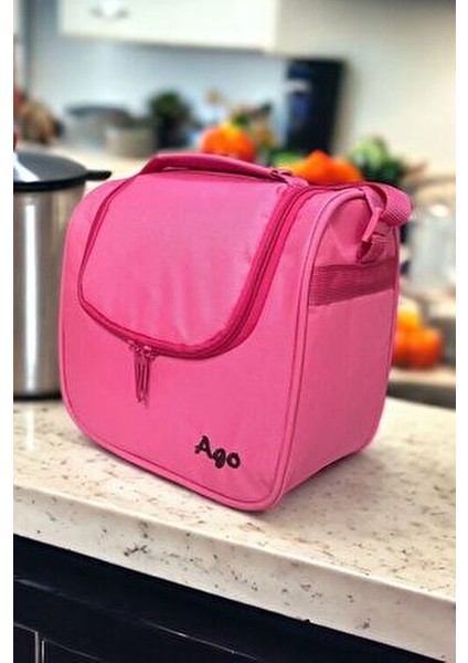 Ago Pembe Termos Çanta Su Geçirmez Küçük Boy El Omuz Çantası Kadın Kullanımı İçin