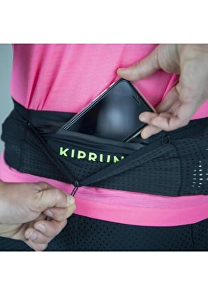 Kiprun Koşu Bel Çantası Kadınlar İçin Hafif ve Pratik 0,8 L Siyah Renk