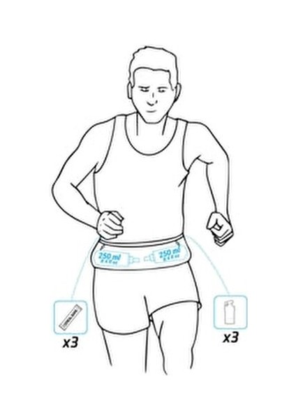 Kiprun Koşu Bel Çantası Kadınlar İçin Hafif ve Pratik 0,8 L Siyah Renk