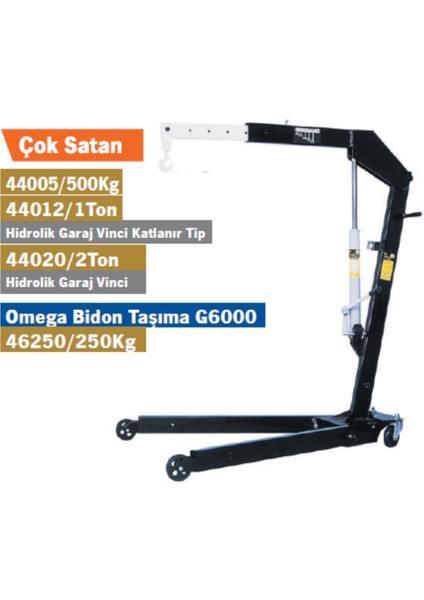 Omega Katlanır Gar Vıncı 500 kg fiyatları