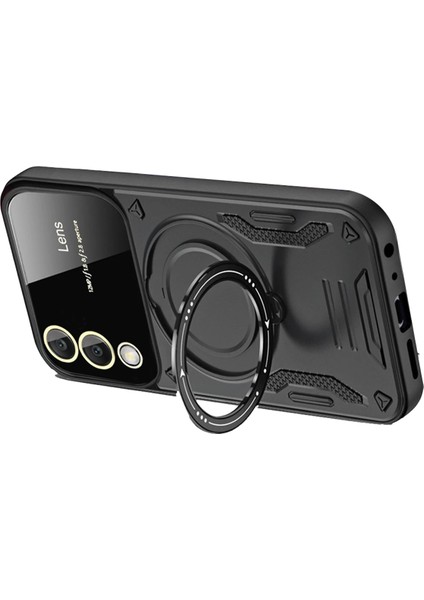 Samsung Galaxy S25 Edge Için Kılıf Kamera Lens Koruyuculu Magsafe Destekli 360 Dönen Halka Standlı Kapak fiyatları