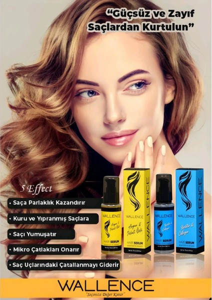 Wallence Brazılıan Keratin Botox Protein Içerikli , Kolajen Özlü Serum 2'li Set fiyatları